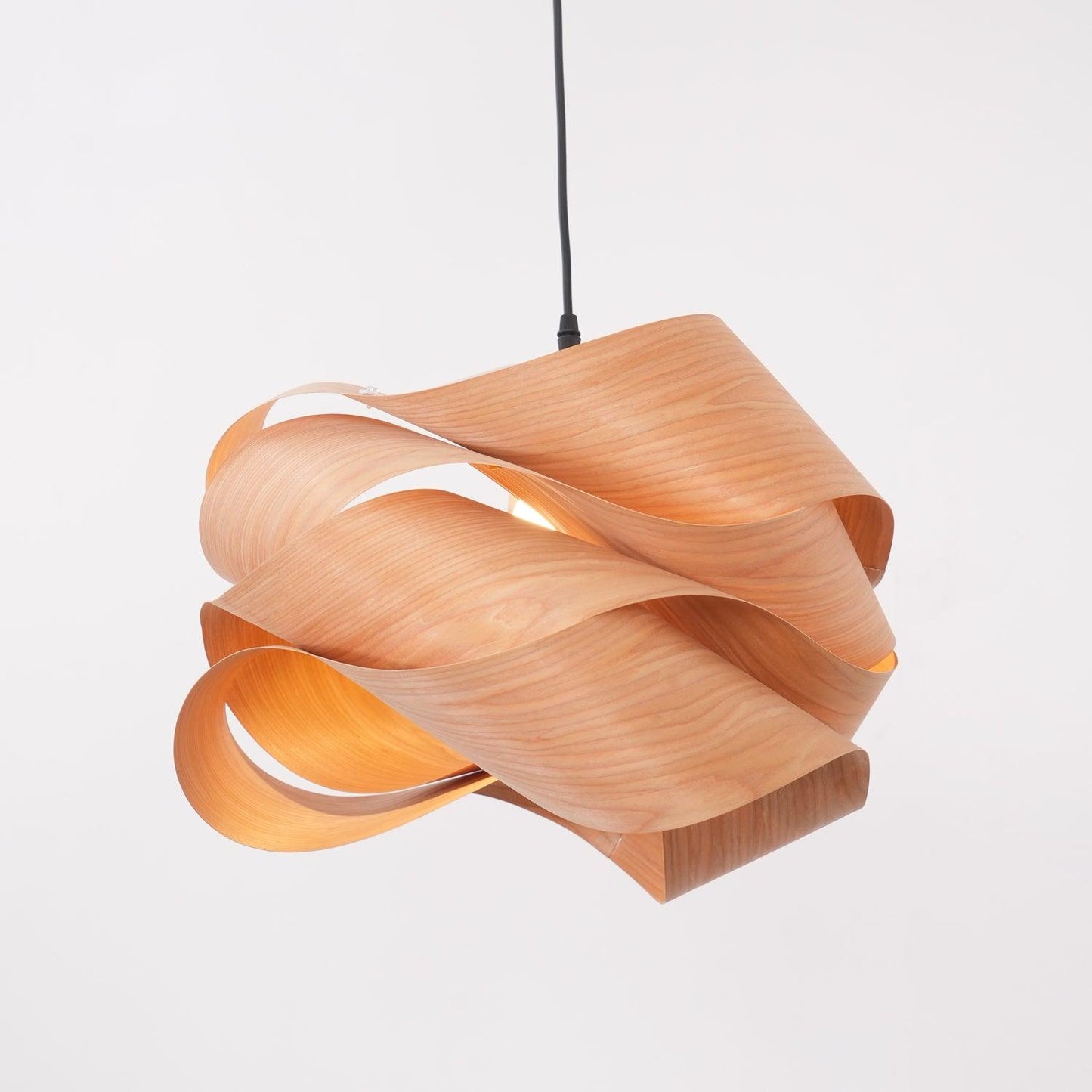 Wood Pendant Light with Modern Wooden Design for Warm Ambient Interior Lighting