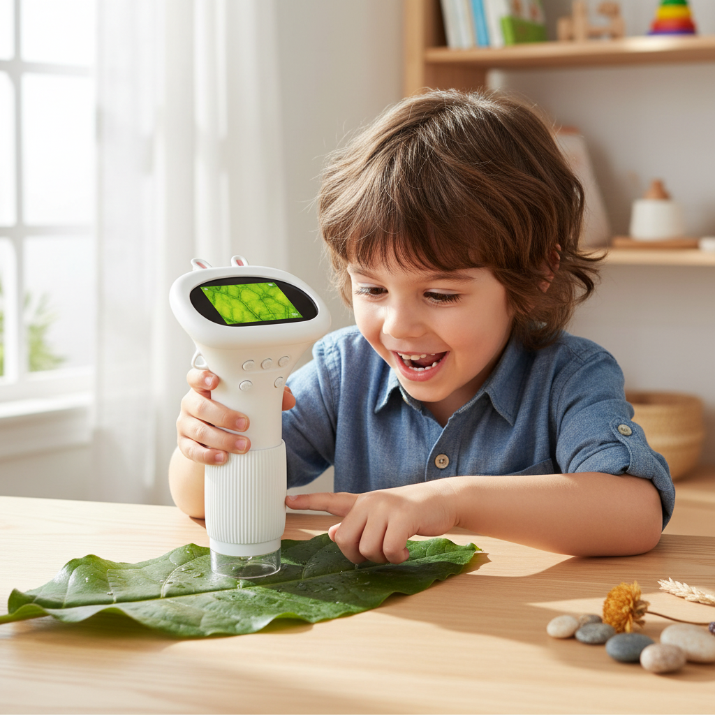 1000X Handheld Kids Microscope with 2.0" Screen for STEM Learning