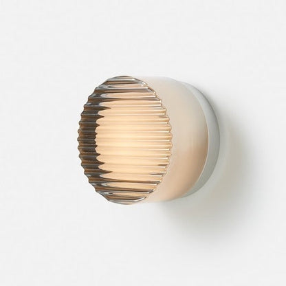 Luma Glow Round LED Wall Light with Milk Glass Shade for Soft Ambient Lighting