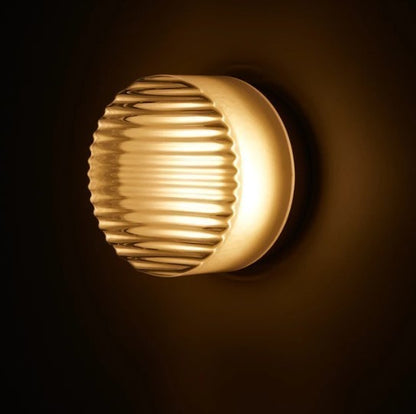 Luma Glow Round LED Wall Light with Milk Glass Shade for Soft Ambient Lighting