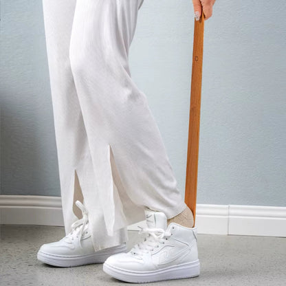 ComfortEase Extra Long Handle Shoe Horn with Ergonomic Grip for Easy Wear