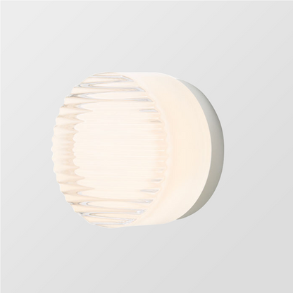 Luma Glow Round LED Wall Light with Milk Glass Shade for Soft Ambient Lighting