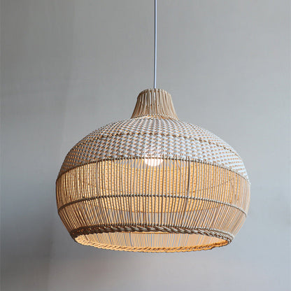 Handwoven Rattan Pendant Light with Natural Wicker Design for Warm Ambient Lighting