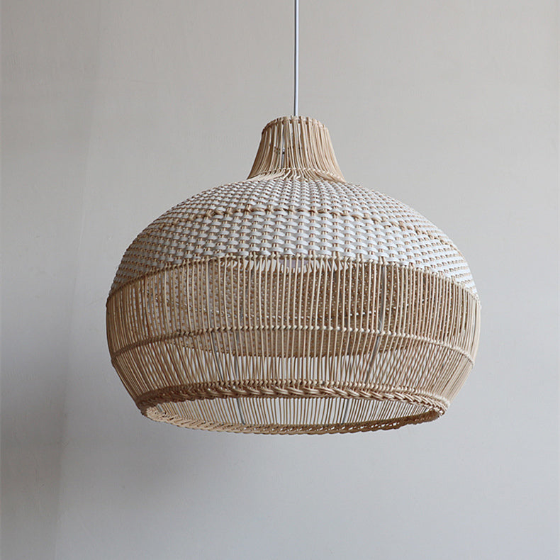 Handwoven Rattan Pendant Light with Natural Wicker Design for Warm Ambient Lighting