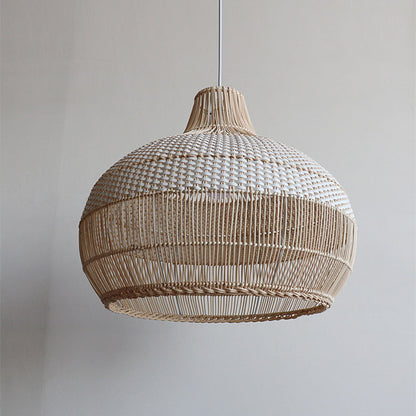 Handwoven Rattan Pendant Light with Natural Wicker Design for Warm Ambient Lighting