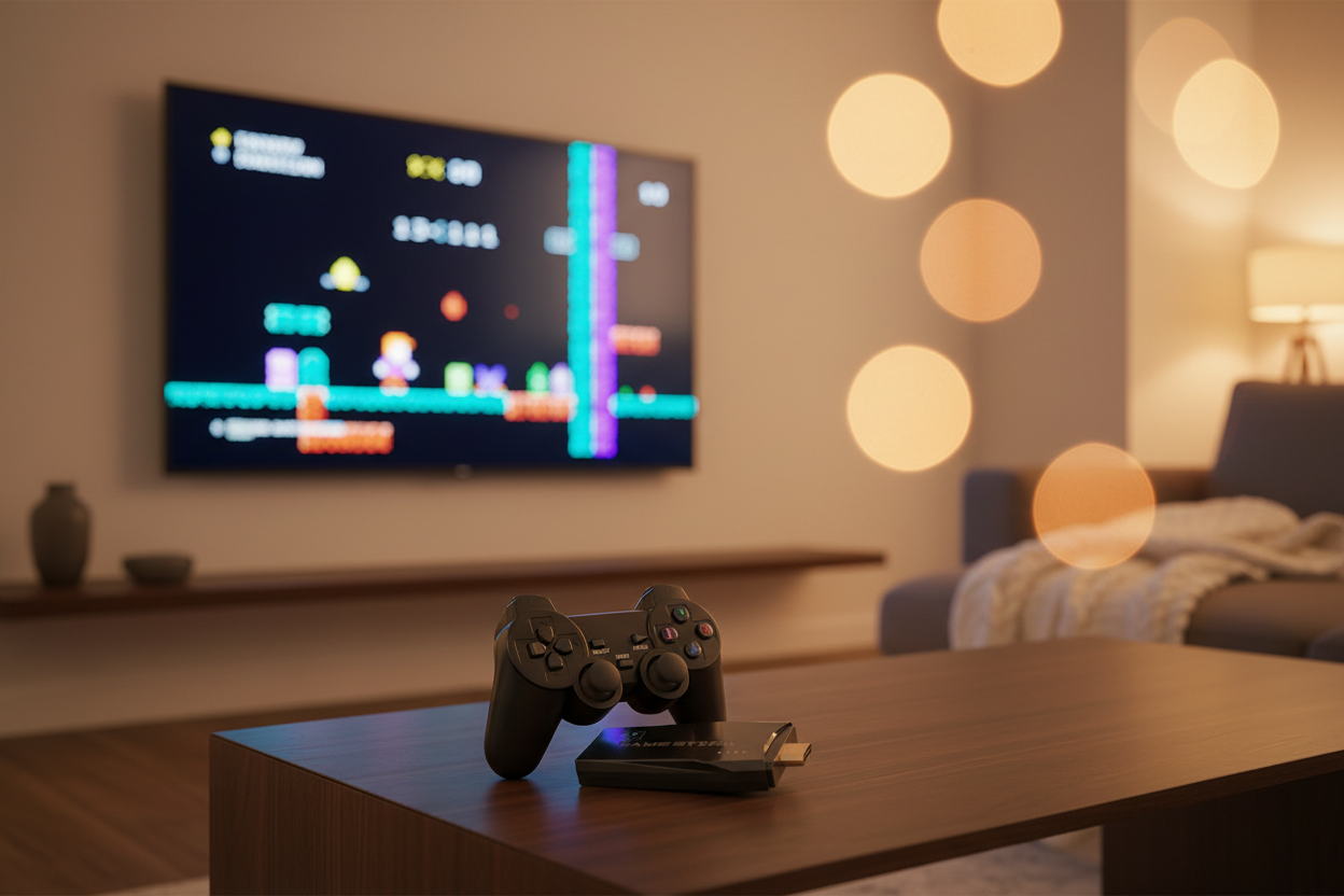 4K HDMI Retro Game Console with Wireless Controllers