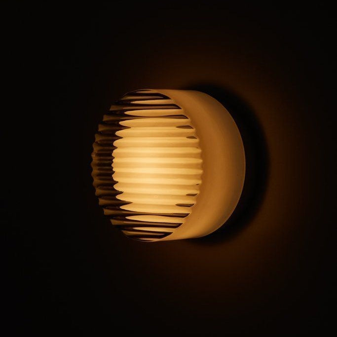 Luma Glow Round LED Wall Light with Milk Glass Shade for Soft Ambient Lighting