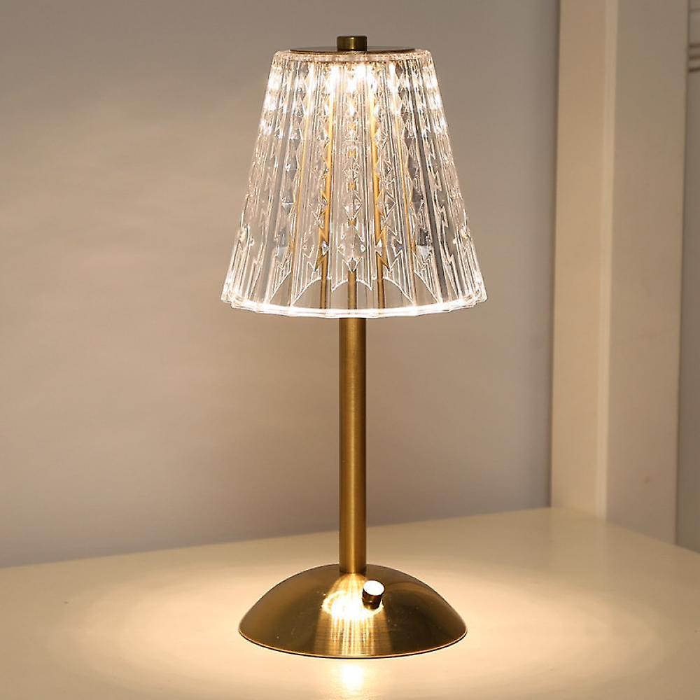 Crystal Touch Table Lamp with Dimmable LED Lighting for Bedside and Nightstand Use