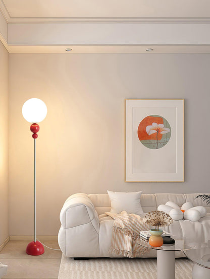 Modern Floor Lamp with Metal and Glass Design for Living Room Ambient Lighting