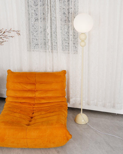 Modern Floor Lamp with Metal and Glass Design for Living Room Ambient Lighting