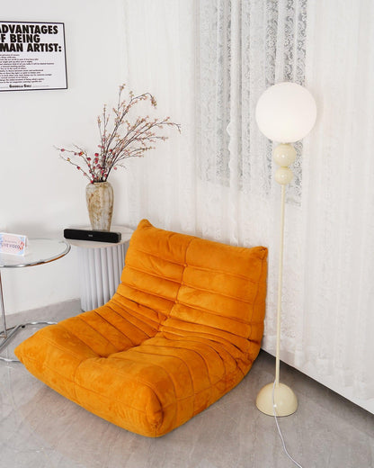 Modern Floor Lamp with Metal and Glass Design for Living Room Ambient Lighting