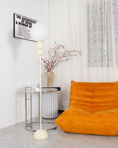 Modern Floor Lamp with Metal and Glass Design for Living Room Ambient Lighting
