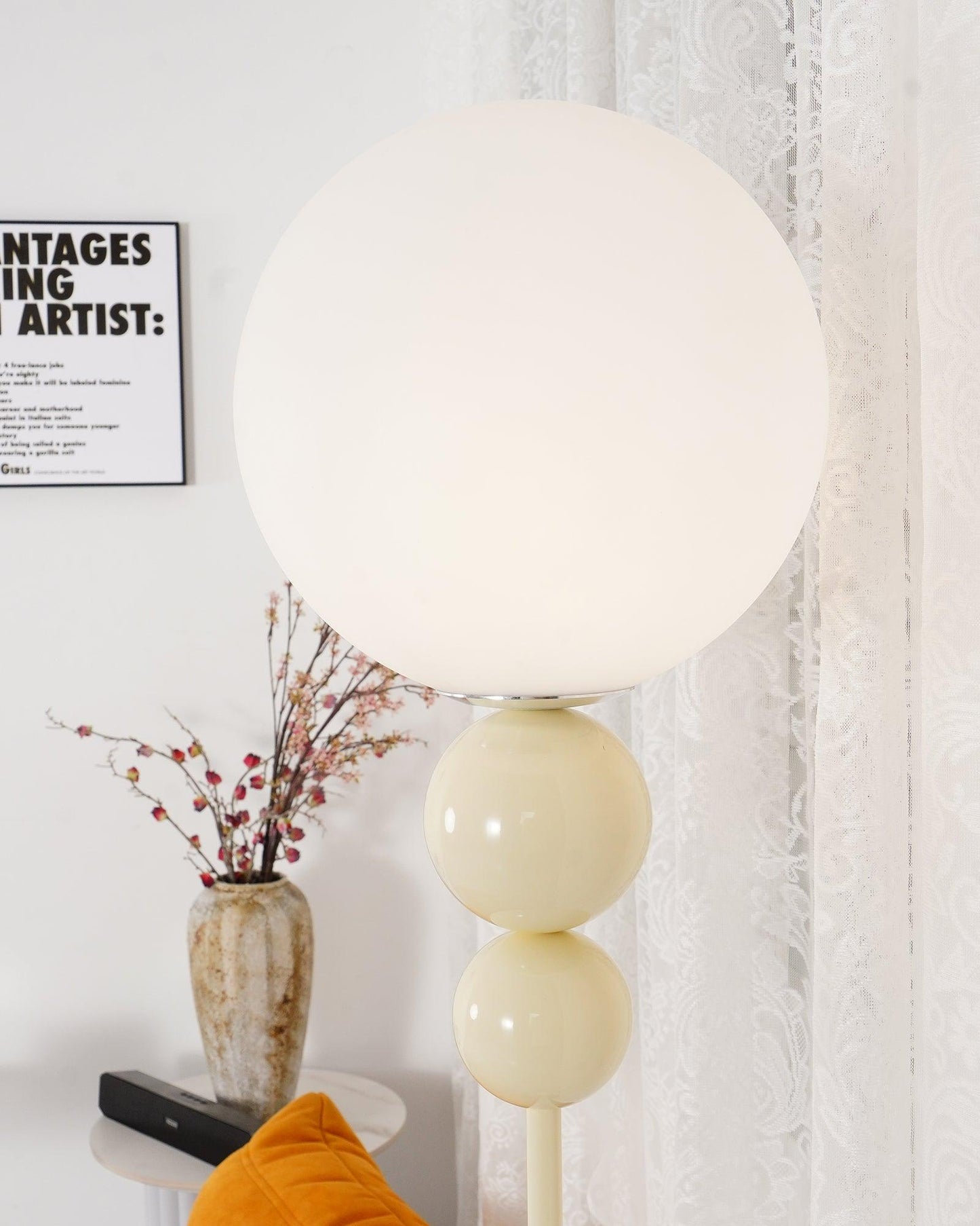 Modern Floor Lamp with Metal and Glass Design for Living Room Ambient Lighting