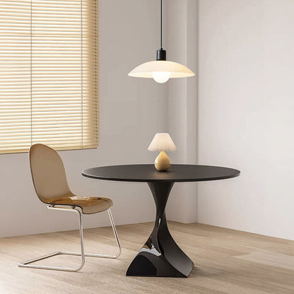 Minimalist White Glass Disc Pendant Light for Modern Ambient Interior Lighting