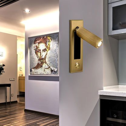 Glow Edge LED Bedside Reading Wall Light with Adjustable Beam