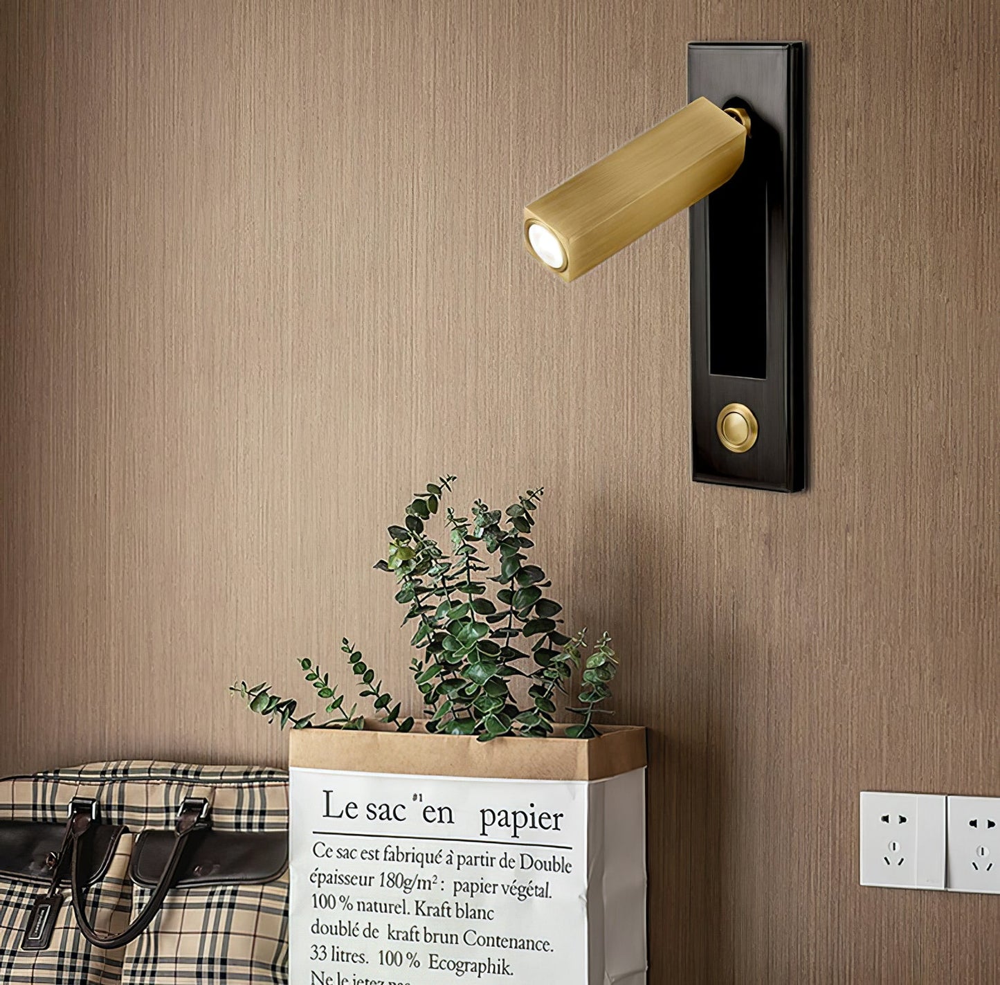 Glow Edge LED Bedside Reading Wall Light with Adjustable Beam