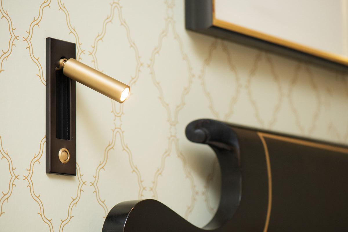 Glow Edge LED Bedside Reading Wall Light with Adjustable Beam