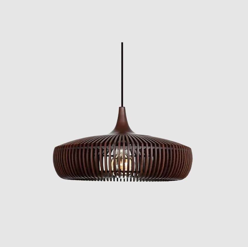 Japandi Wooden Pendant Light with Scandinavian Design for Warm Ambient Lighting