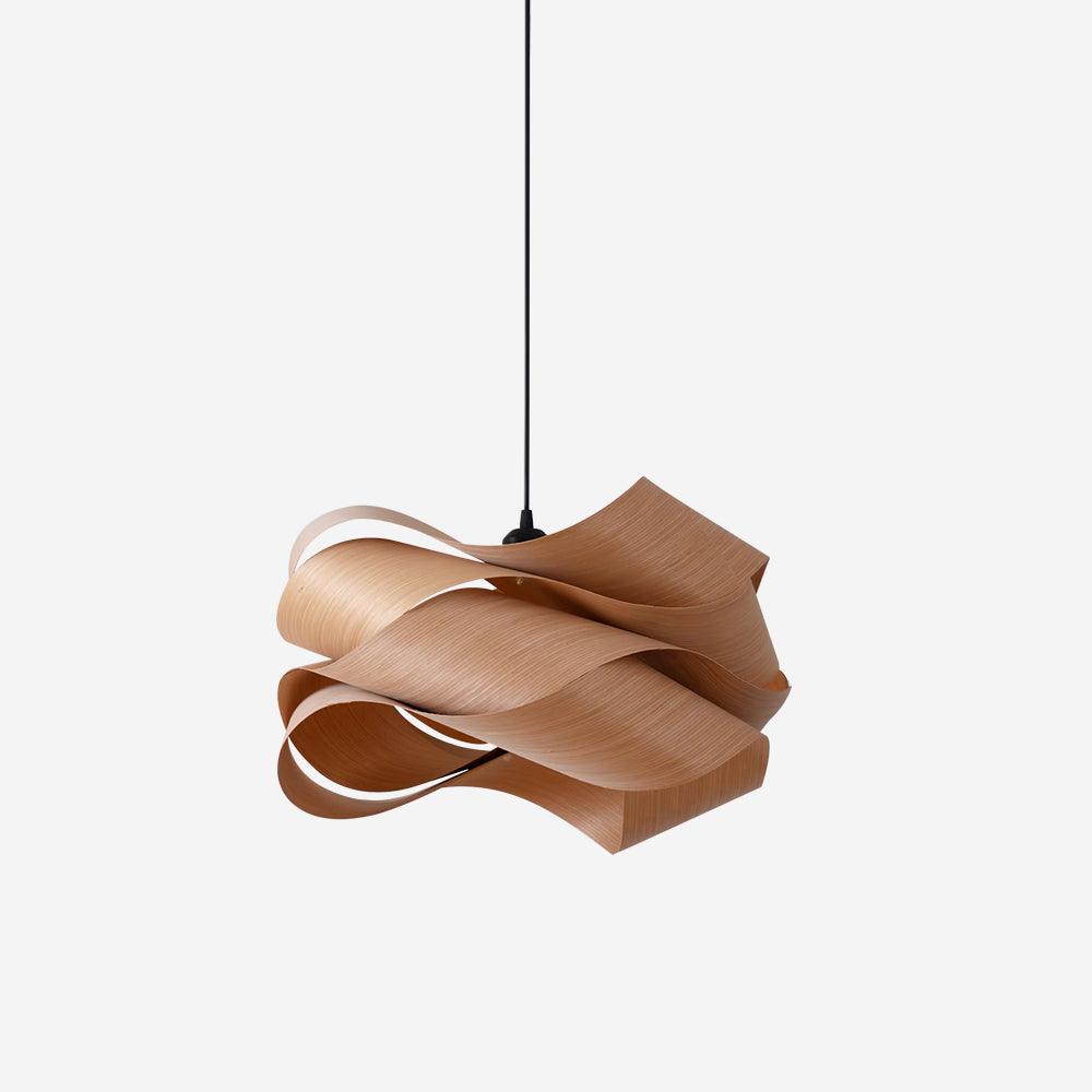 Wood Pendant Light with Modern Wooden Design for Warm Ambient Interior Lighting