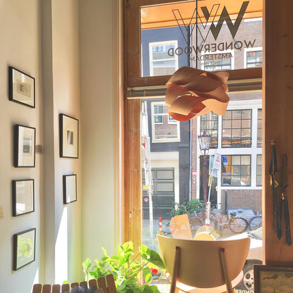 Wood Pendant Light with Modern Wooden Design for Warm Ambient Interior Lighting