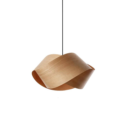 Wood Pendant Light with Modern Wooden Design for Warm Ambient Interior Lighting
