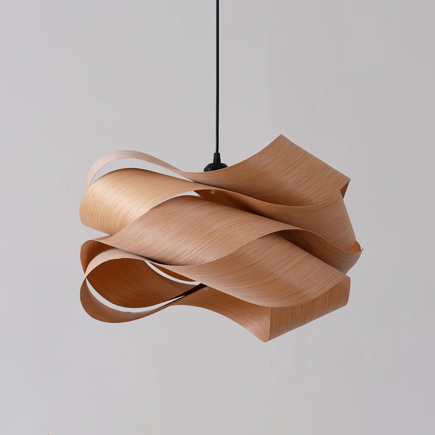 Wood Pendant Light with Modern Wooden Design for Warm Ambient Interior Lighting