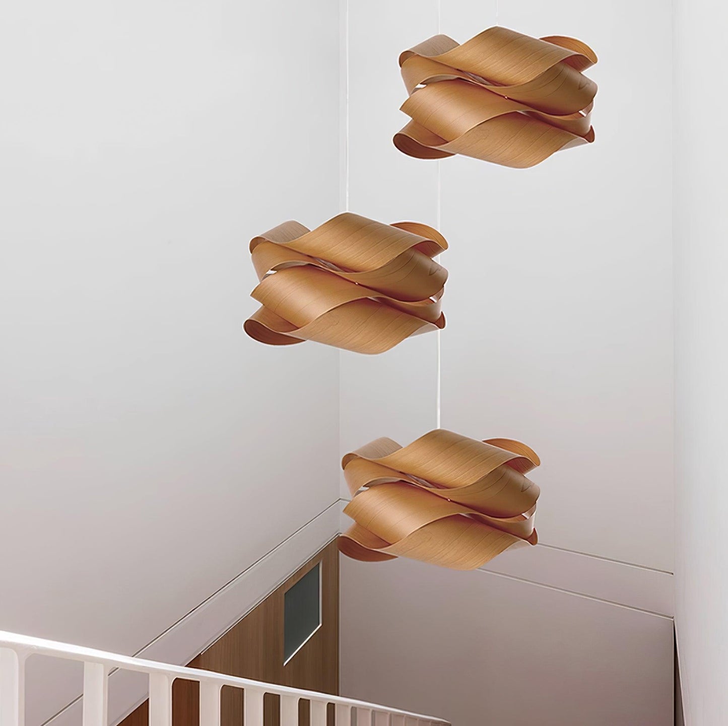 Wood Pendant Light with Modern Wooden Design for Warm Ambient Interior Lighting