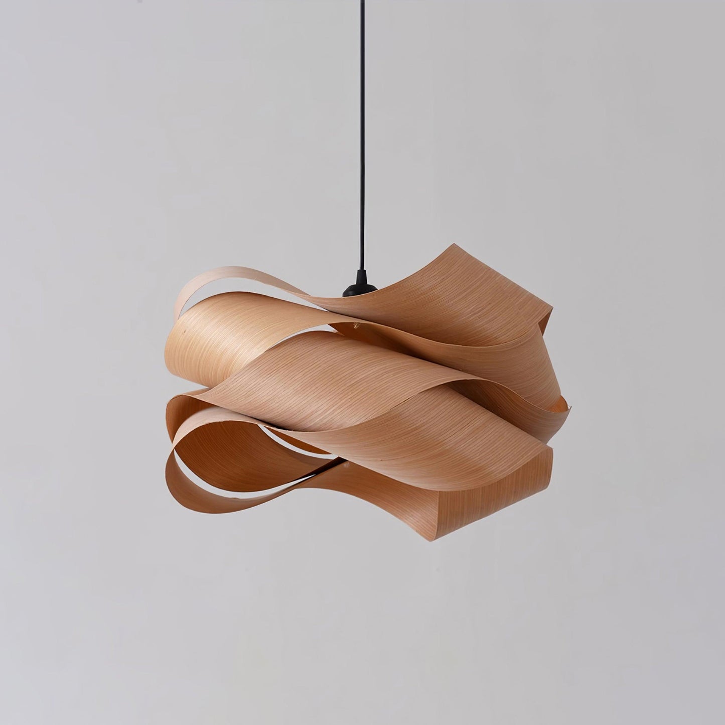 Wood Pendant Light with Modern Wooden Design for Warm Ambient Interior Lighting