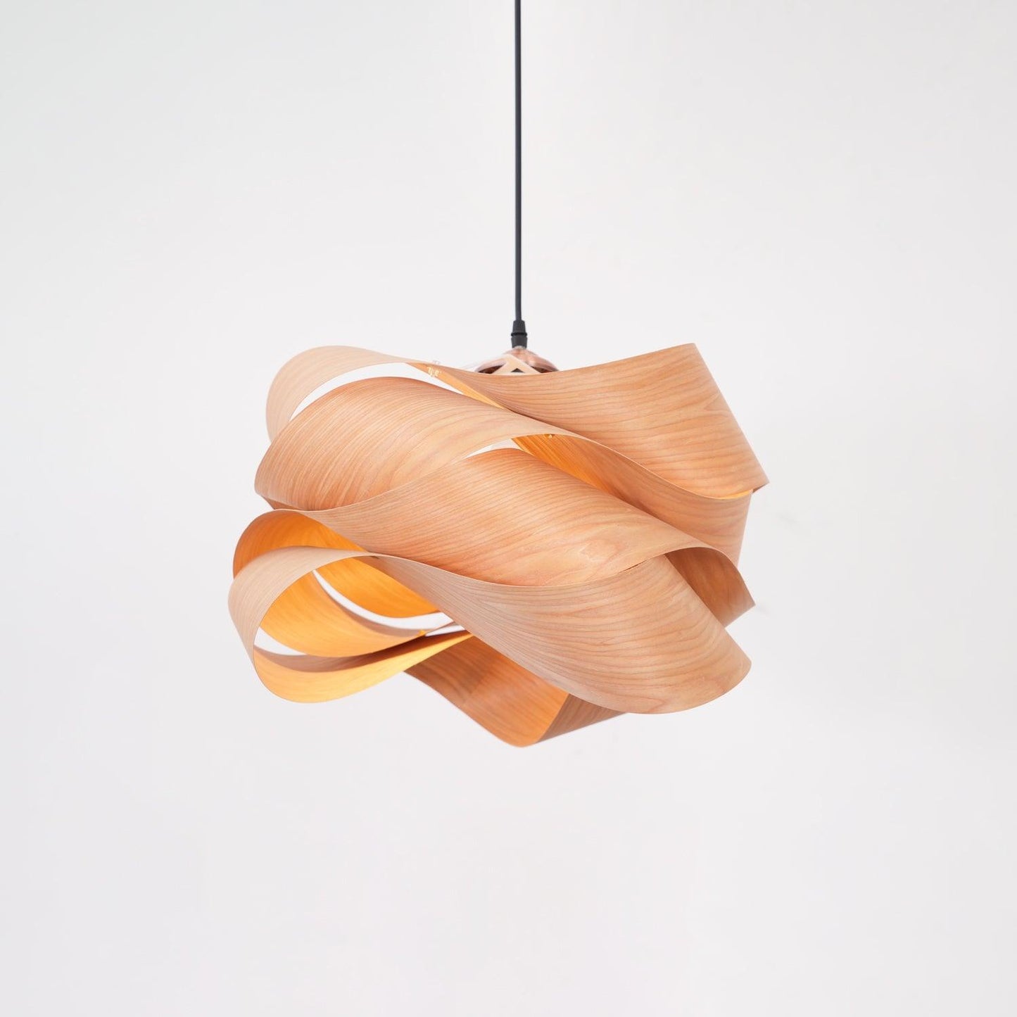 Wood Pendant Light with Modern Wooden Design for Warm Ambient Interior Lighting