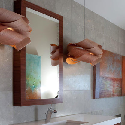 Wood Pendant Light with Modern Wooden Design for Warm Ambient Interior Lighting