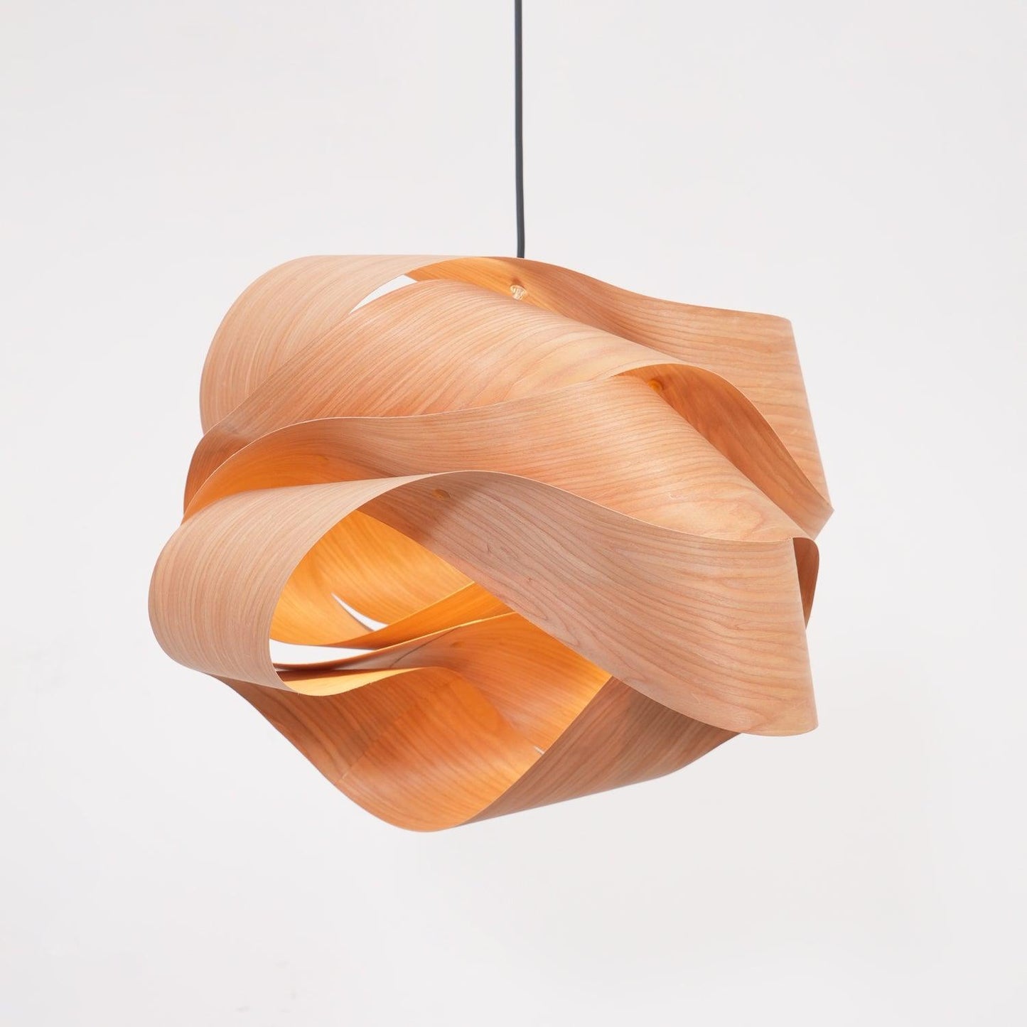 Wood Pendant Light with Modern Wooden Design for Warm Ambient Interior Lighting