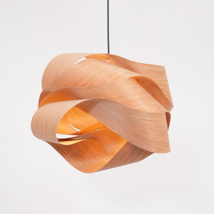 Wood Pendant Light with Modern Wooden Design for Warm Ambient Interior Lighting