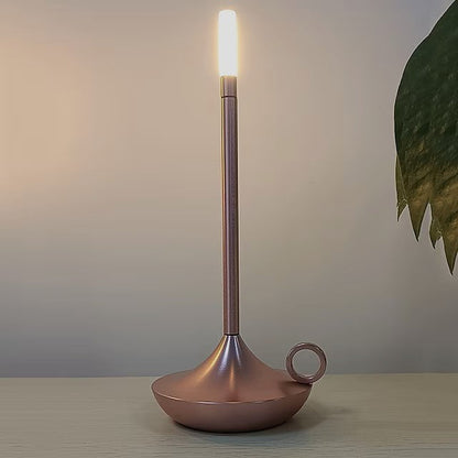 LED Candlelight Table Lamp with Dimmable USB Rechargeable Design for Portable Lighting