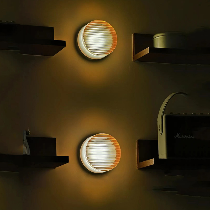 Luma Glow Round LED Wall Light with Milk Glass Shade for Soft Ambient Lighting
