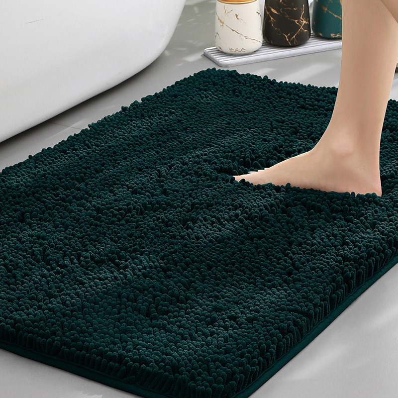 ComfortNest Chenille Bath Mat with Non-Slip Backing for Soft Dry Comfort