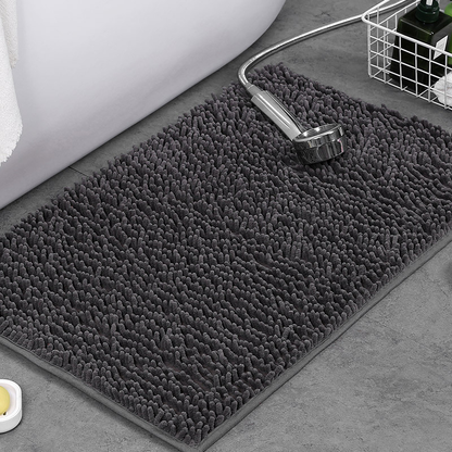 ComfortNest Chenille Bath Mat with Non-Slip Backing for Soft Dry Comfort