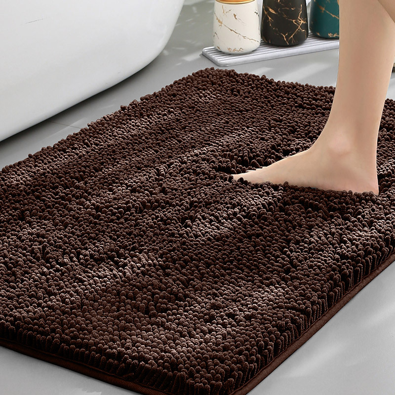 ComfortNest Chenille Bath Mat with Non-Slip Backing for Soft Dry Comfort