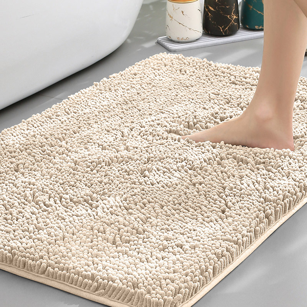 ComfortNest Chenille Bath Mat with Non-Slip Backing for Soft Dry Comfort