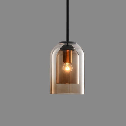 Colored Glass Pendant Light with Modern Hanging Design for Ambient Home Lighting