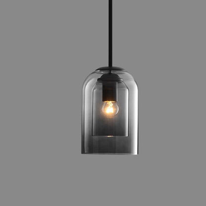 Colored Glass Pendant Light with Modern Hanging Design for Ambient Home Lighting