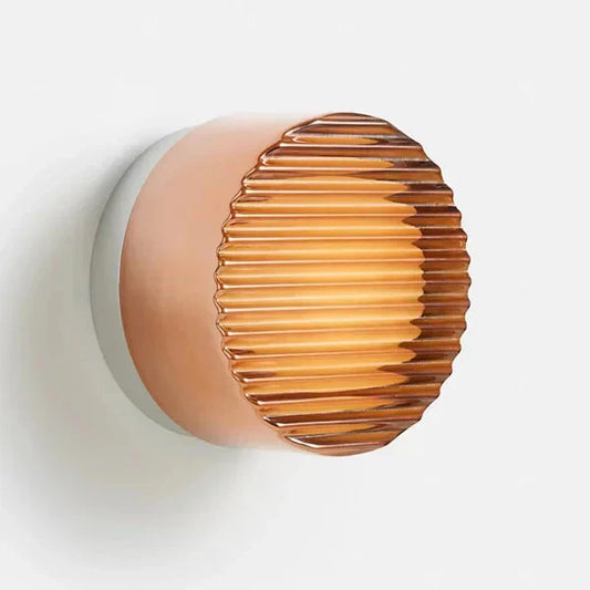 Luma Glow Round LED Wall Light with Milk Glass Shade for Soft Ambient Lighting