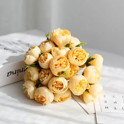 Artificial Peony Bouquet with Silk Flowers
