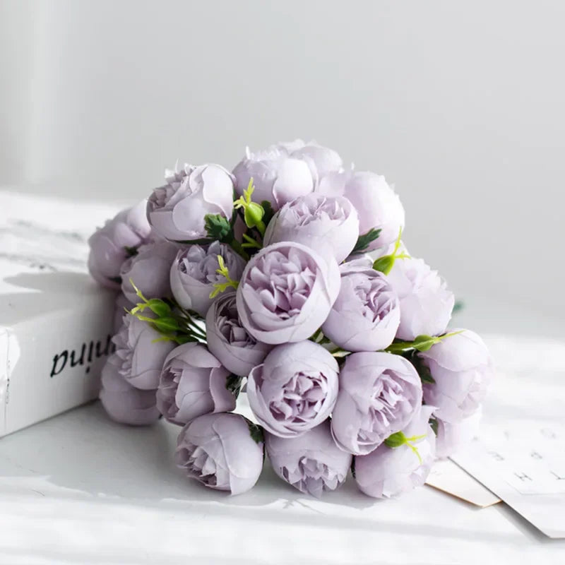 Artificial Peony Bouquet with Silk Flowers