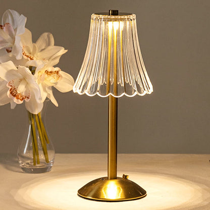Crystal Touch Table Lamp with Dimmable LED Lighting for Bedside and Nightstand Use
