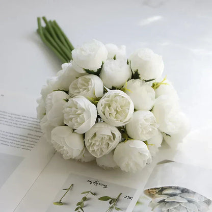 Artificial Peony Bouquet with Silk Flowers