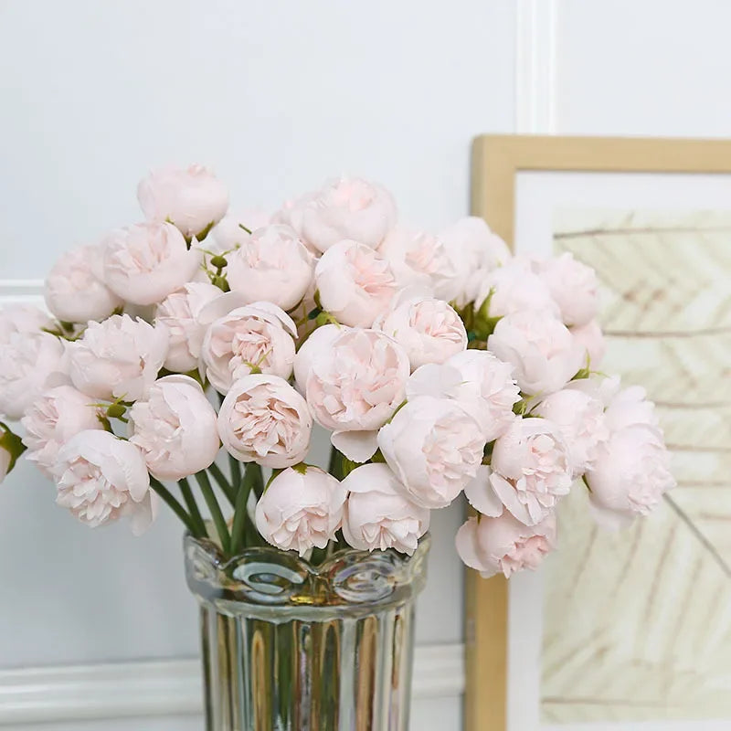 Artificial Peony Bouquet with Silk Flowers