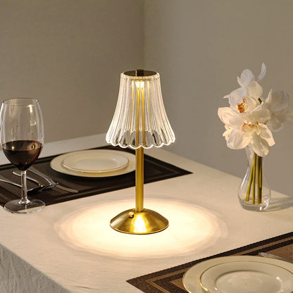 Crystal Touch Table Lamp with Dimmable LED Lighting for Bedside and Nightstand Use