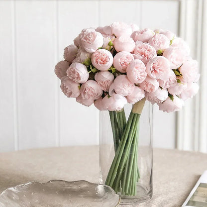 Artificial Peony Bouquet with Silk Flowers