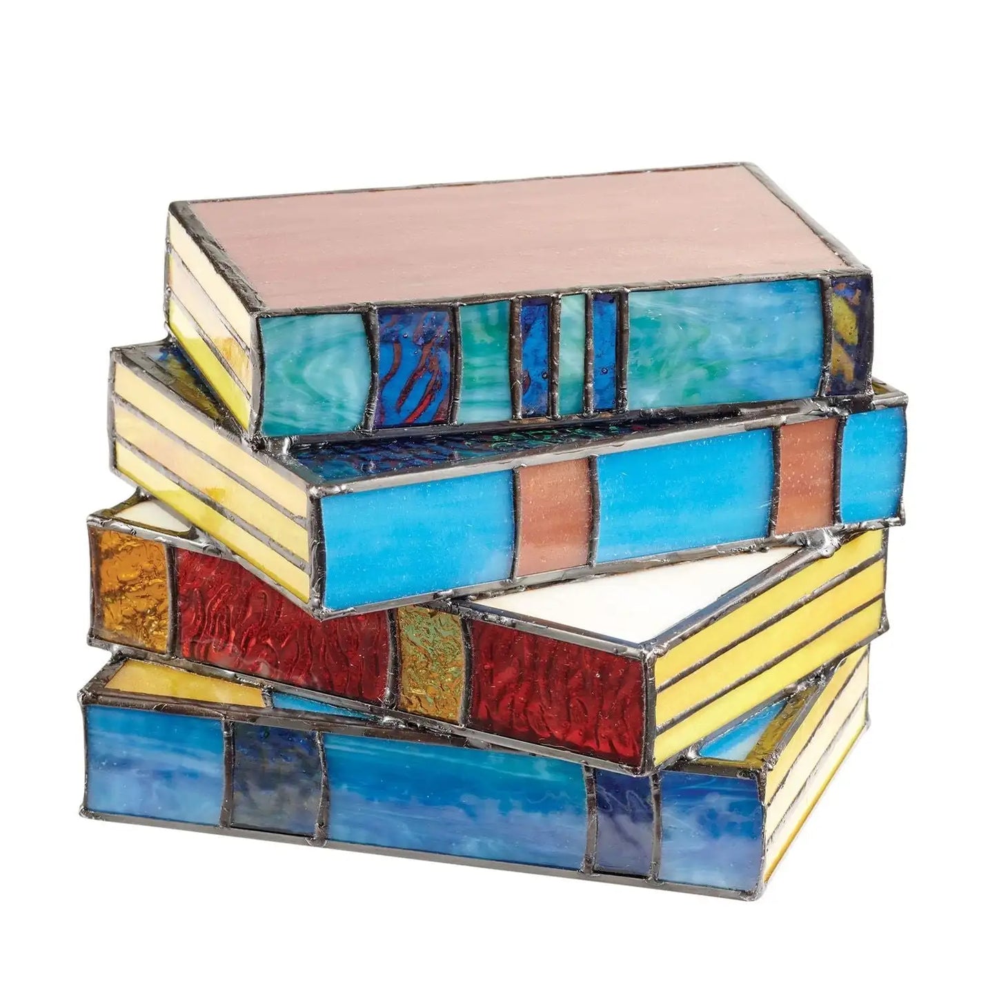 Stained Glass Book Table Lamp with Decorative E27 Design for Ambient Lighting
