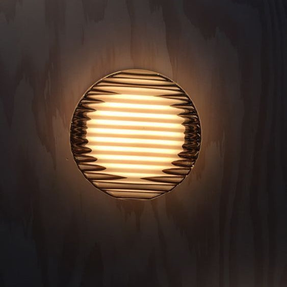 Luma Glow Round LED Wall Light with Milk Glass Shade for Soft Ambient Lighting
